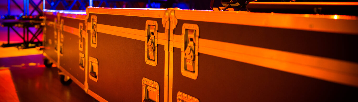 Flightcases with Truss and Light